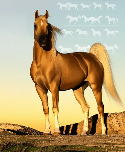 Illustration blood horses - Image 1