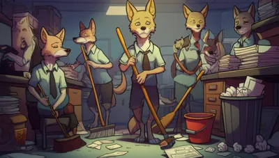 Illustration jackals - Image 1