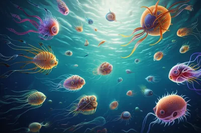 Illustration dinoflagellates