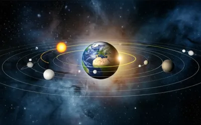 Illustration geocentric