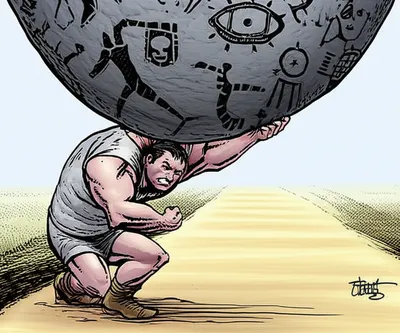 Illustration lying - Image 1