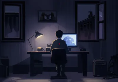 Illustration spooked - Image 1