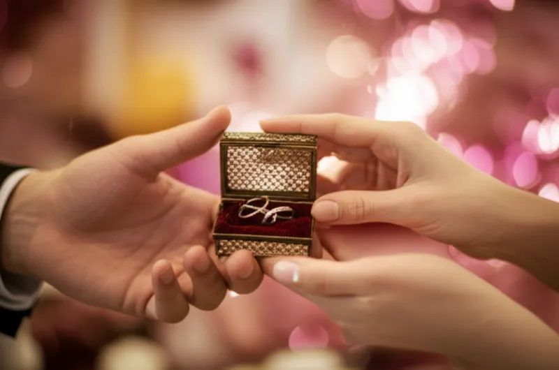 Illustration visuelle du mot « wedding » - Marier