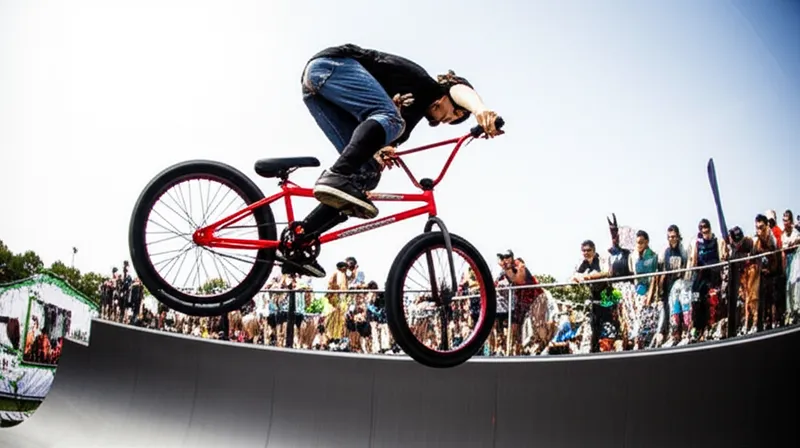 Illustration visuelle de vert: Vert, compétition de figures à vélo - Image 1