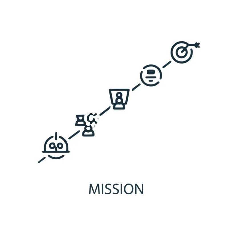توضيح مرئي للكلمة "mission" - مهمة، مهمة عمل