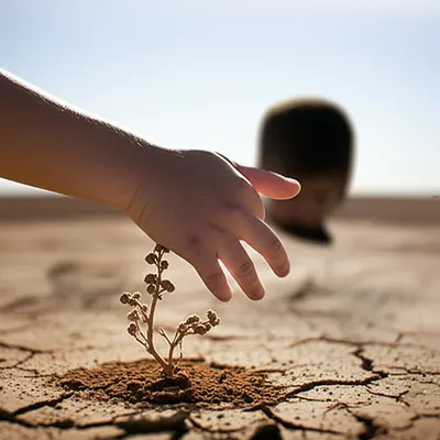 Illustration starving - Image 1