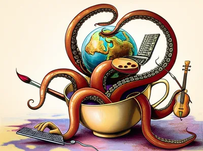 Illustration octopus - Image 1