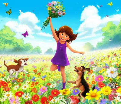 Illustration cheerfully