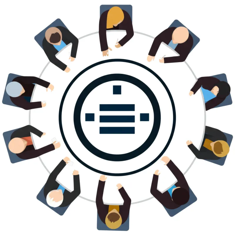 Ilustración visual de la palabra "council" - Consejo