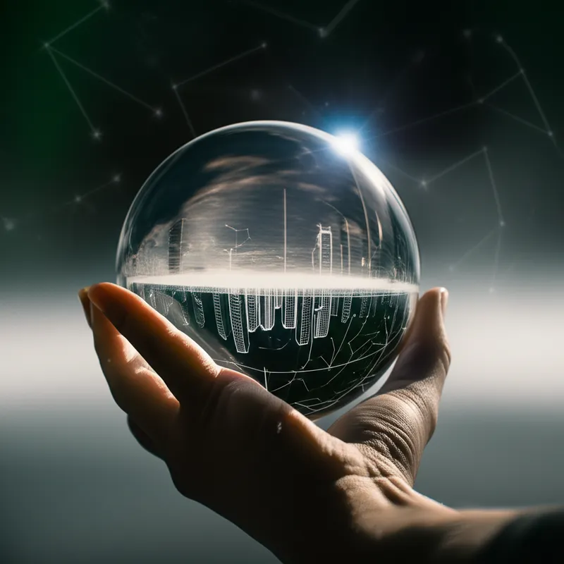 Ilustración visual de la palabra "predicting" - Predecir, pronosticar, profetizar