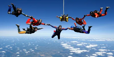 Illustration skydivers