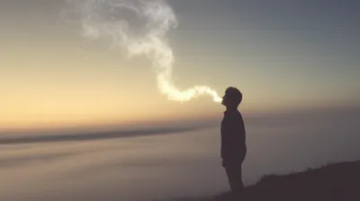 Illustration exhaling - Image 1