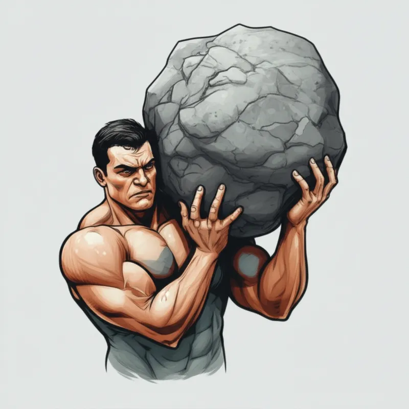 Visuelle Illustration von heft: Anstrengung, Kraftaufwand - Bild 1