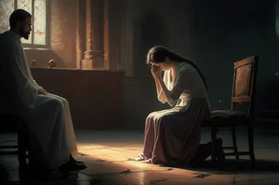 Illustration confessing - Image 1