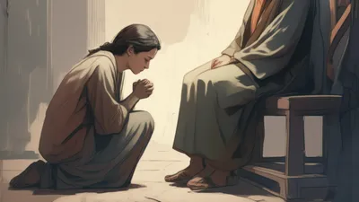 Illustration supplicating