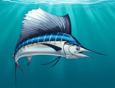 Illustration sailfish - Image 1