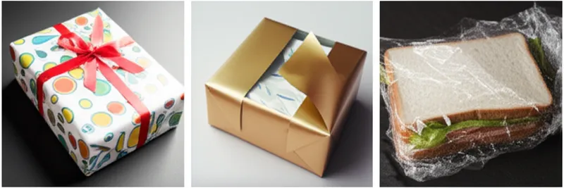 Illustration visuelle du mot « wrapping » - Emballage, enveloppe