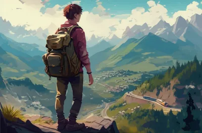 Illustration backpackers