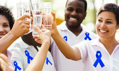 Illustration blue ribbons - Image 1