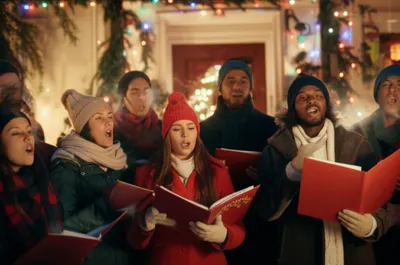 Illustration carolling