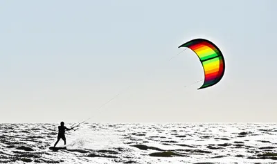 Illustration kiteboarding