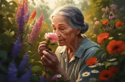 Illustration smelling - Image 1