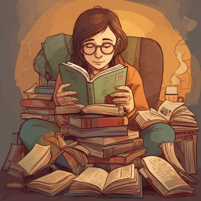Illustration bookworms - Image 1