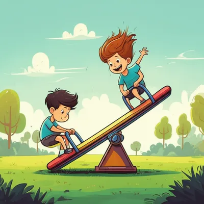 Illustration seesaw - Image 1