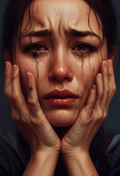 Illustration sobbing - Image 1