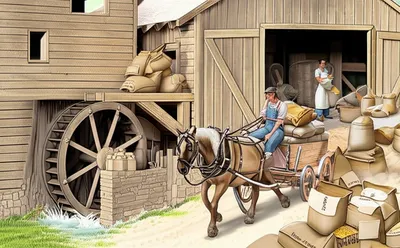 Illustration gristmill