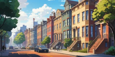 Illustration townhouses - Image 1