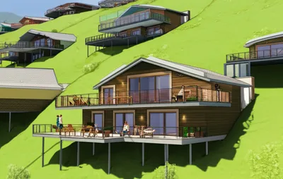 Illustration terraced