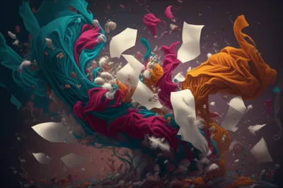 Illustration ruffling - Image 1