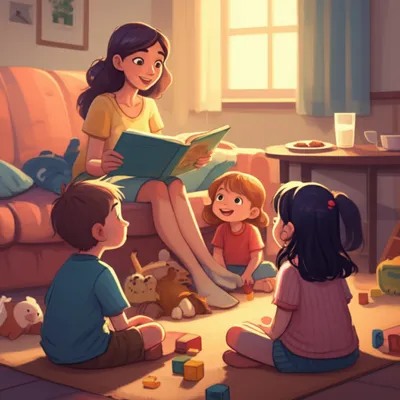 Illustration babysitting