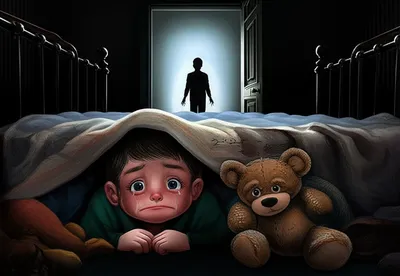 Illustration frightened