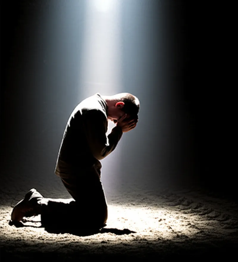 Illustration visuelle du mot « repentance » - repentir, contrition