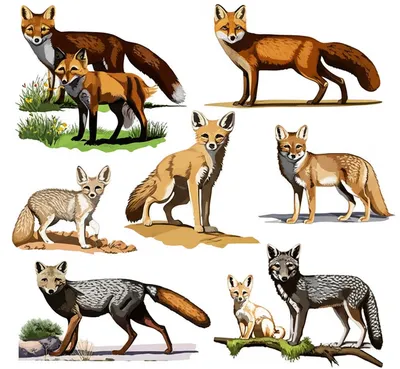 Illustration foxes - Image 1