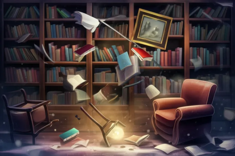 Illustration visuelle du mot « poltergeist » - Poltergeist, esprit frappeur