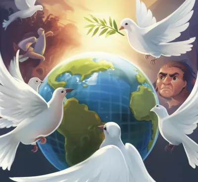 Illustration pigeons - Image 1