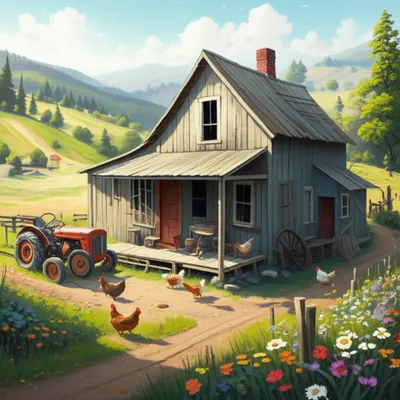 Illustration countrified