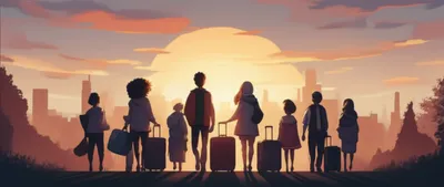 Illustration emigrants