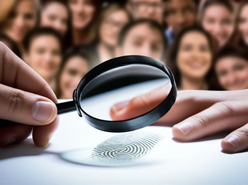 Illustration visuelle du mot « identifier » - Identificateur, personne qui identifie