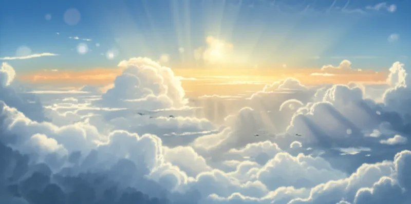 Illustration visuelle du mot « above » - Le ciel, le firmament