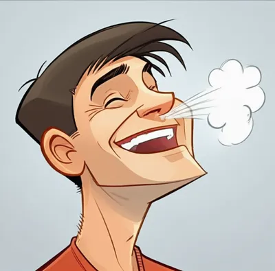 Illustration snorting