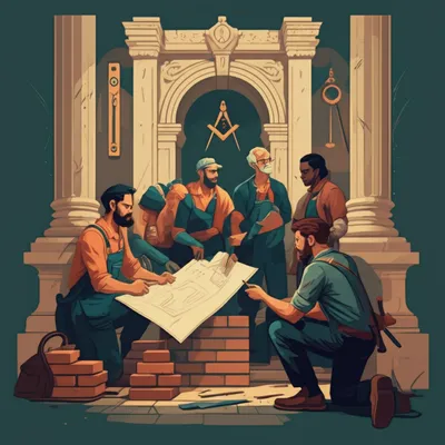 Illustration freemasonry - Image 1