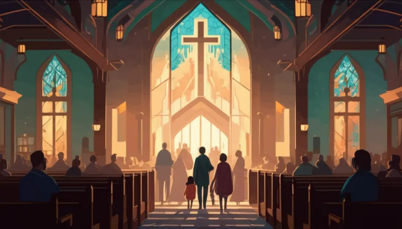 Ilustración visual de la palabra "churches" - Iglesias