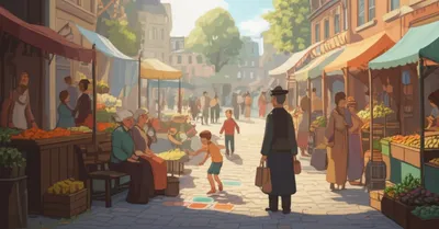 Illustration townsfolk