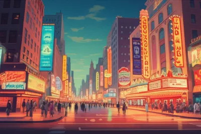 Illustration broadway
