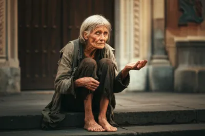 Illustration mendicant