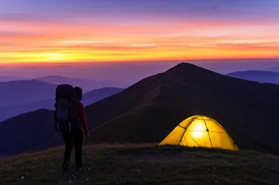 Illustration backpacking